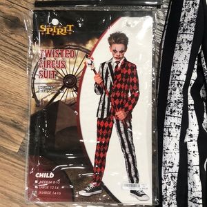 Twisted circus clown kids costume